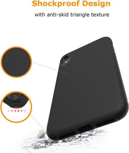 Apple iPhone XR Hoesje - Zwart - Anti Slip Back Cover