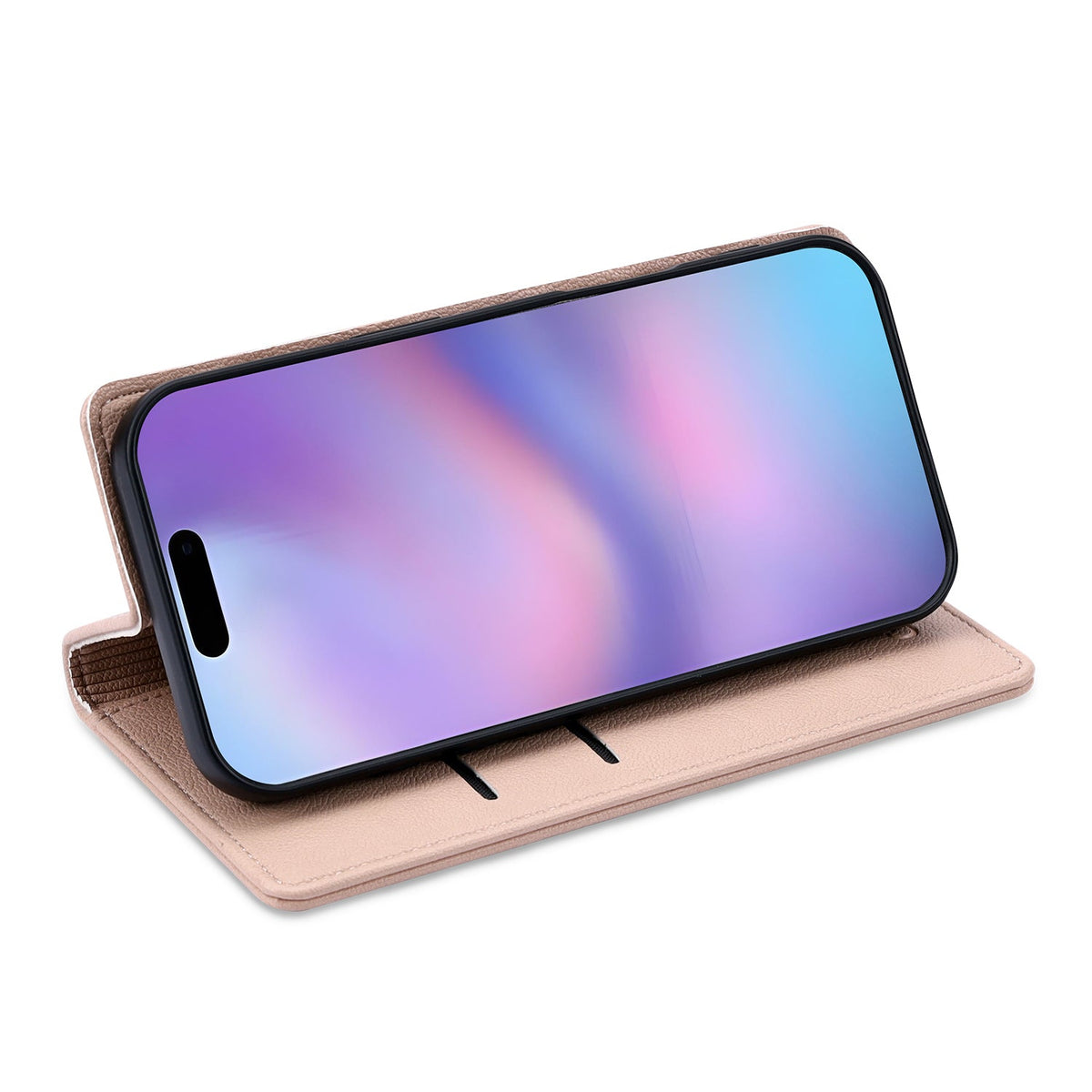 Apple iPhone 13 Hoesje - Pale Pink - Dunne Leather-look Back Cover
