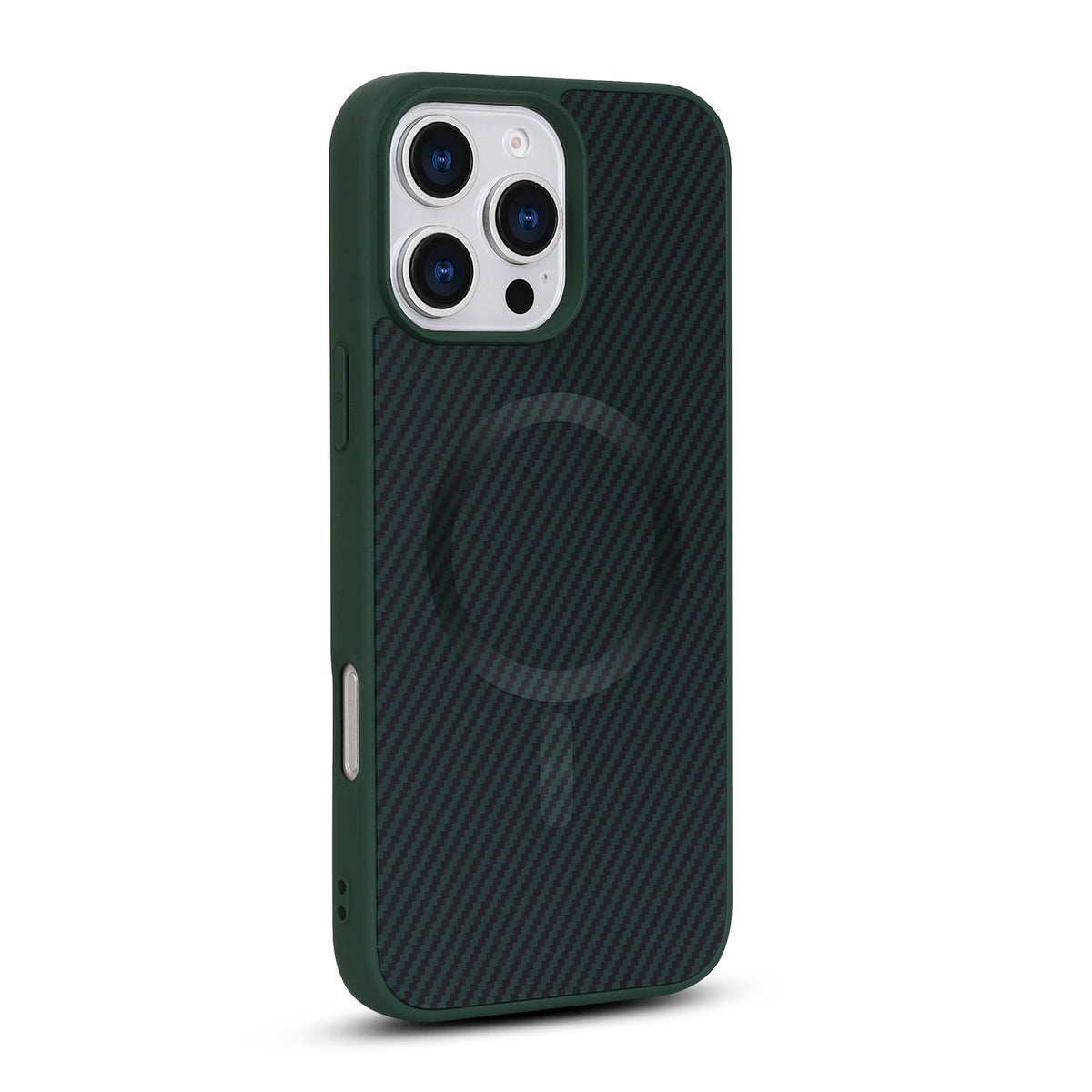 Apple iPhone 11 Hoesje - Groen - Carbon MagSafe Back Cover