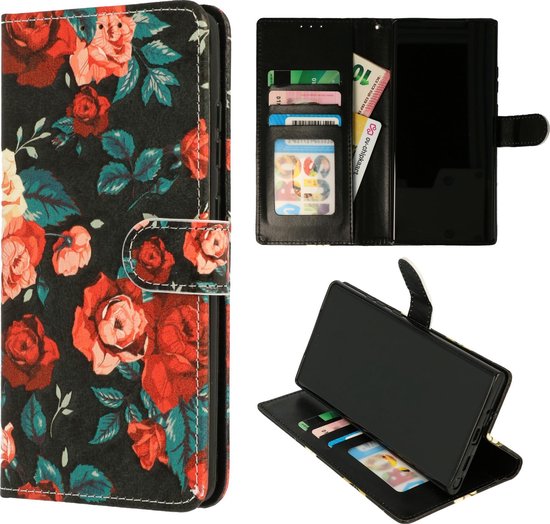 Samsung Galaxy M23 Hoesje - Zwart - Print Bookcase