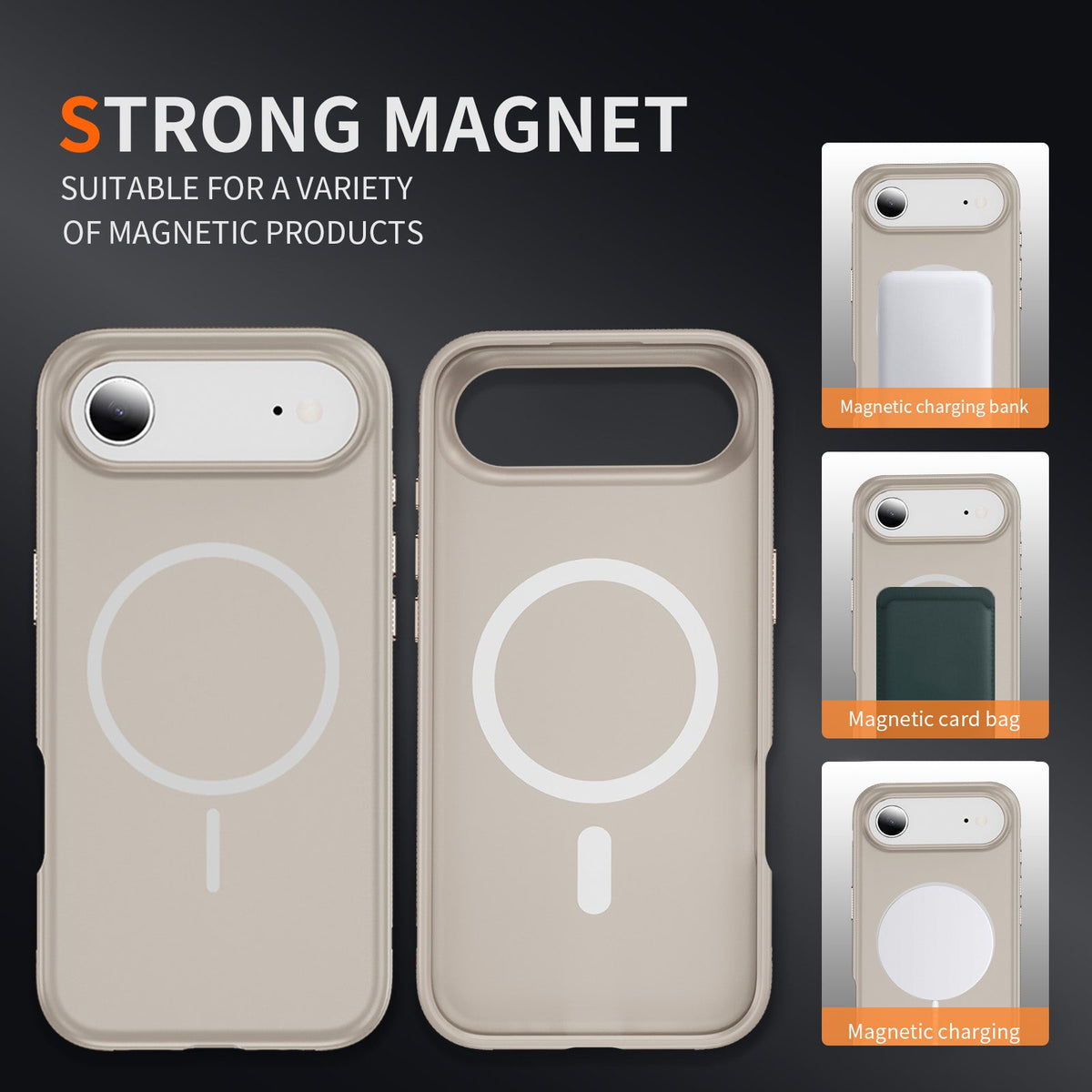 Apple iPhone 18 Pro Hoesje - Beige - Soft Siliconen Magsafe Back Cover