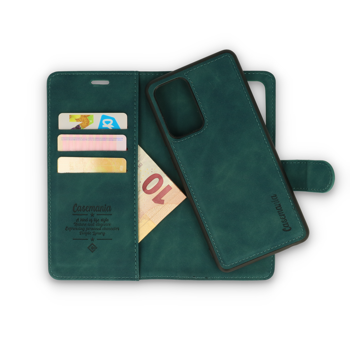 Oppo Find X5 Hoesje - Emerald Green - 2 in 1 Bookcase