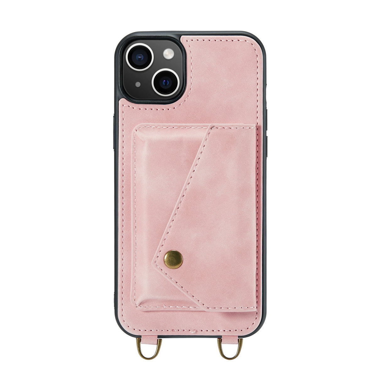 Apple iPhone 14 Plus Hoesje - Pale Pink - Luxe Back Cover met Telefoonkoord