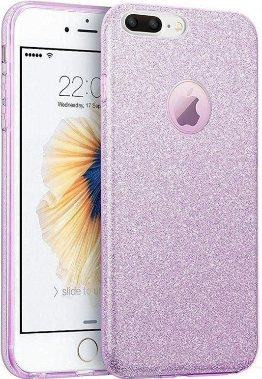 Apple iPhone 7 Plus Hülle - Lila - Glitzer-Backcover