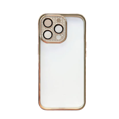 Apple iPhone 14 Plus Hoesje - Goud - Glitter Back Cover
