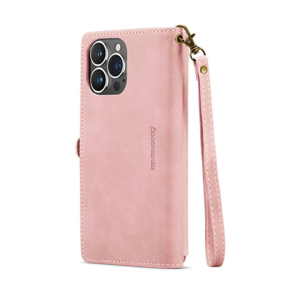 Apple iPhone 15 Plus Hoesje - Pale Pink - Luxe MagSafe Bookcase met Rits en Telefoonkoord