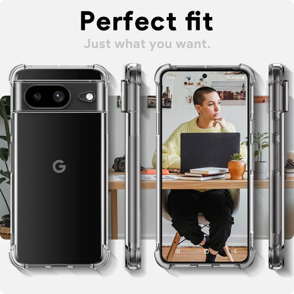 Google Pixel 8a Hoesje - Transparant - Anti-Shock Back Cover