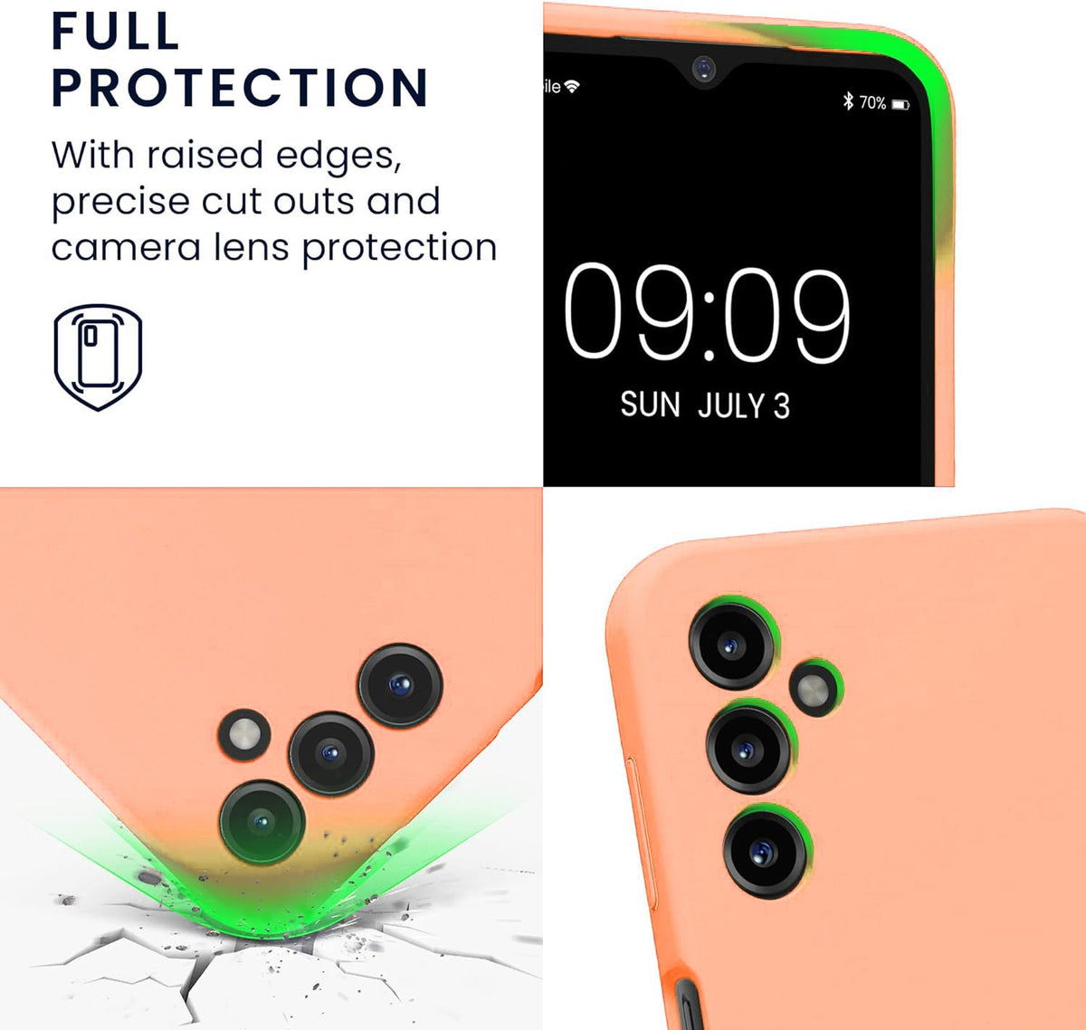 Samsung Galaxy A25 Case - Salmon Pink - Liquid Silicone Back Cover