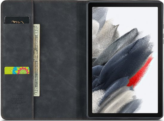 Samsung Galaxy Tab A8 2021 Tablet Case - Charcoal Gray - Luxury Folio Case with Card Holder