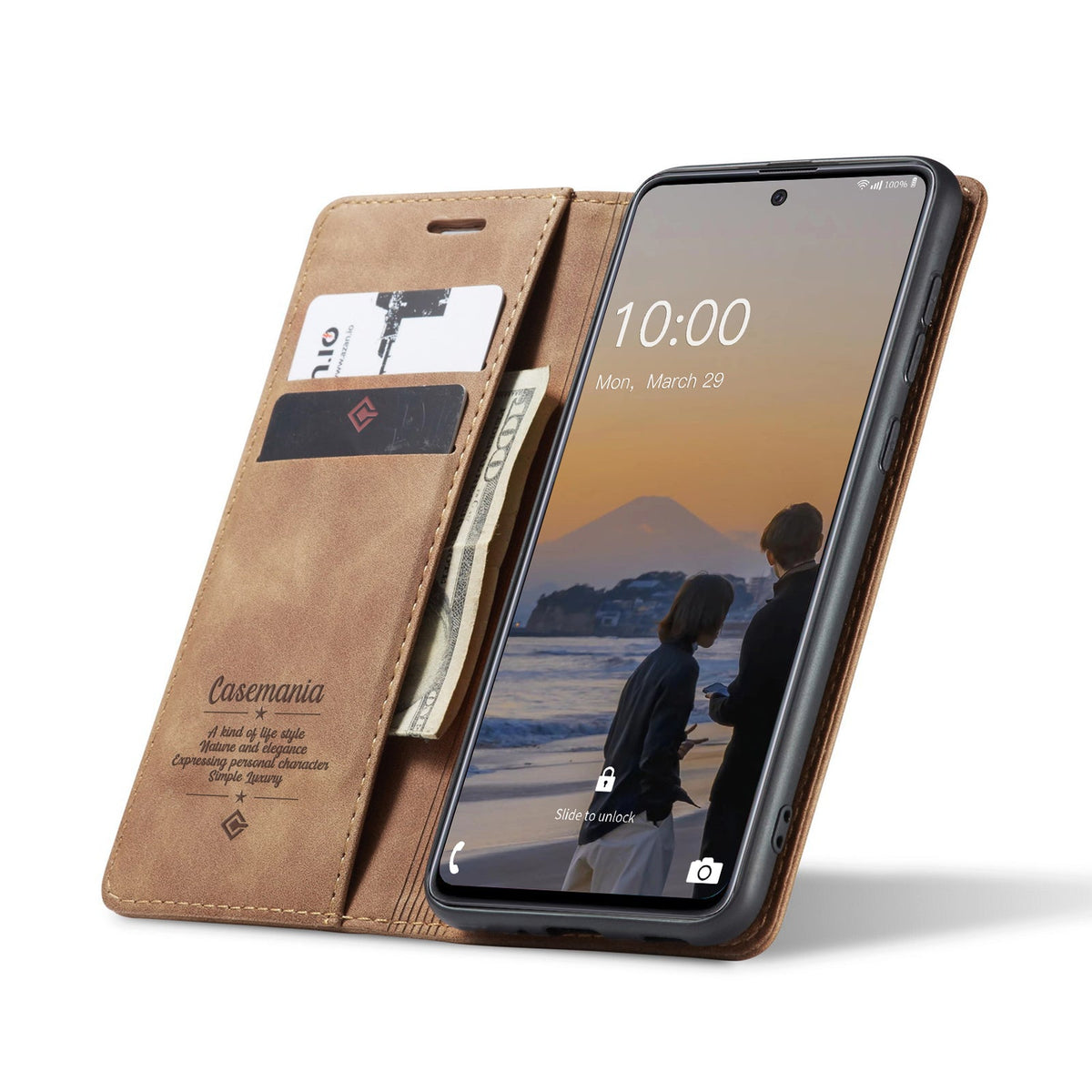 Samsung Galaxy M23 Case - Sienna Brown - Slim Wallet Case