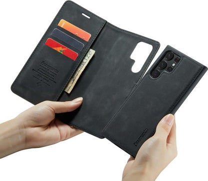 Samsung Galaxy S22 Ultra Hoesje - Charcoal Gray - 2 in 1 Bookcase