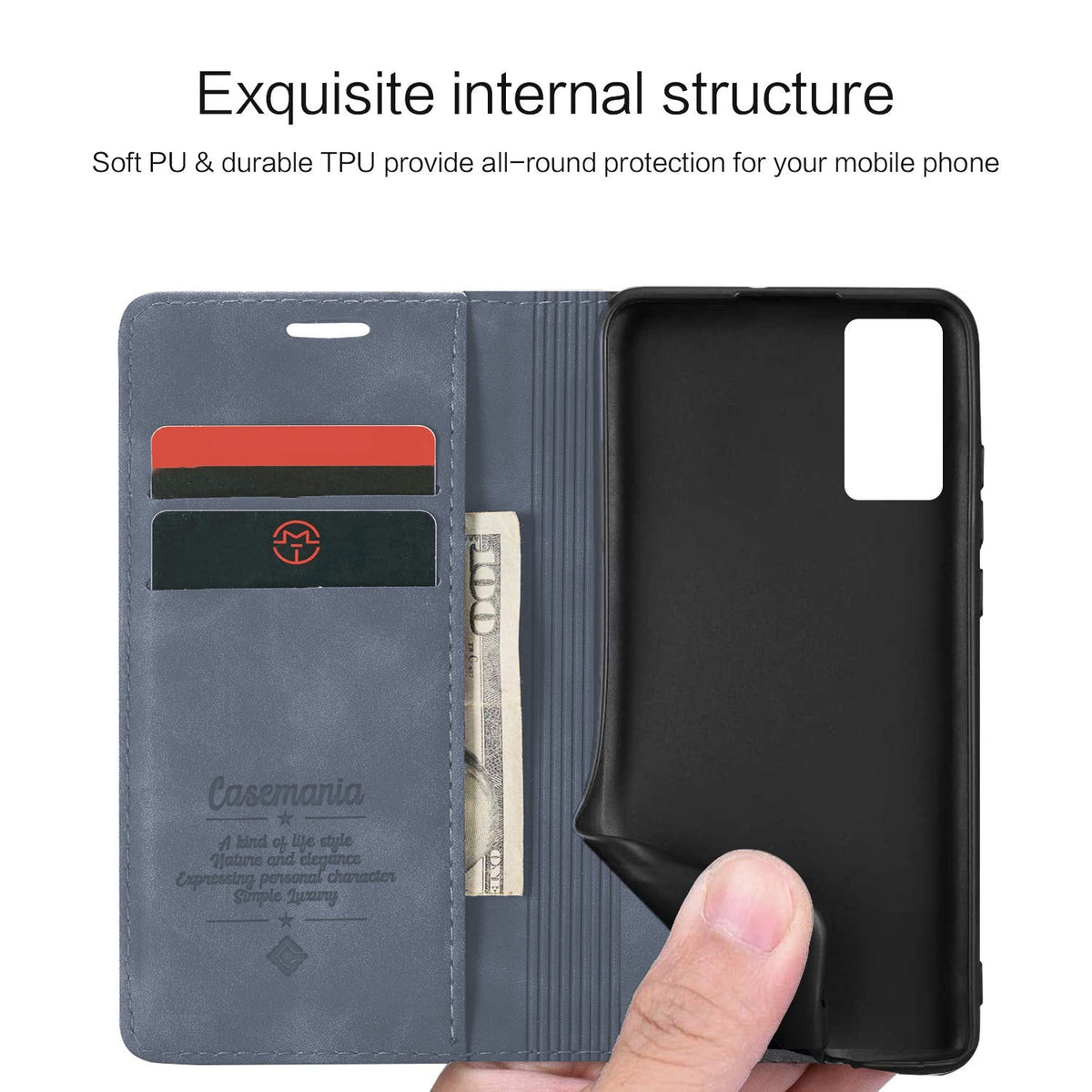 Samsung Galaxy A53 5G Hoesje - Shadow Gray - Dunne Bookcase