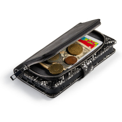 Apple iPhone 13 Hoesje - Zwart - Luxe Bookcase met Rits