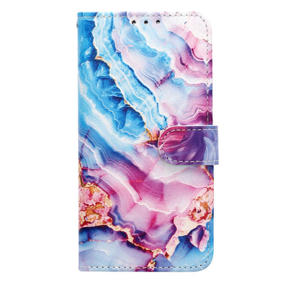 Apple iPhone 18 Pro Hülle - Lila Marmor - Print Bookcase