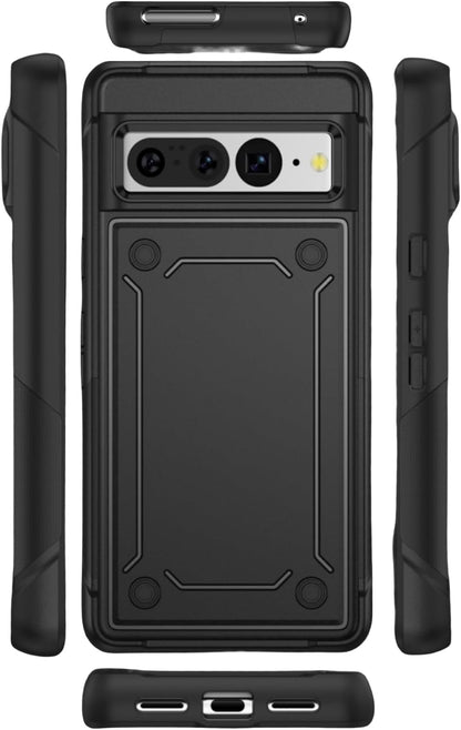 Google Pixel 8 Hoesje - Zwart - Armor Kickstand Back Cover