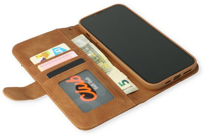 Samsung Galaxy S23 Plus Hoesje - Sienna Brown - Luxe Bookcase met Rits