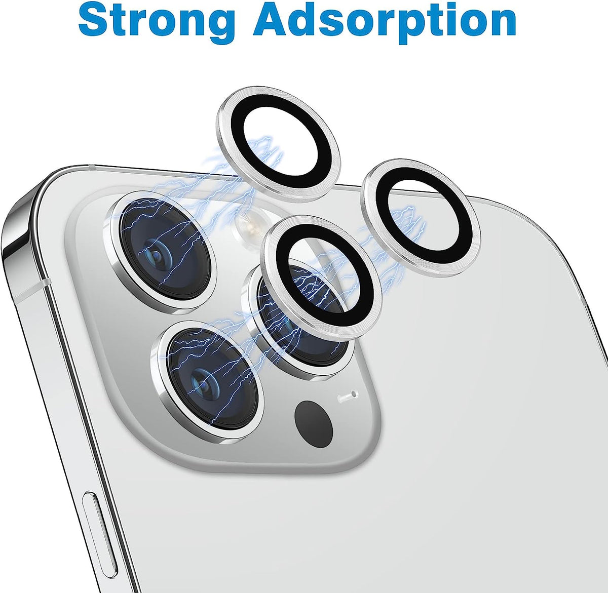 Apple iPhone 13 Pro Max Kameraschutz - Silber - 1 Stück