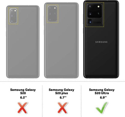 Samsung Galaxy S20 Ultra Hoesje - Zilver - Luxe Bookcase met Rits