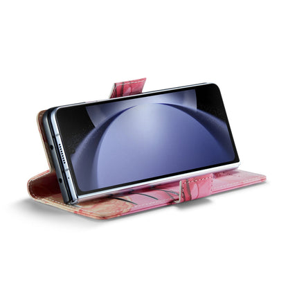 Samsung Galaxy Z Fold 5 Hoesje - Pink Rhodonite - Marmer Portemonnee Bookcase
