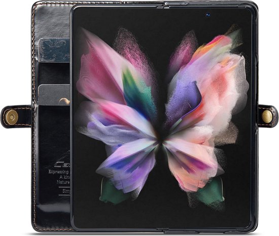 Samsung Galaxy Z Fold 3 Hoesje - Charcoal Gray - Dunne Bookcase
