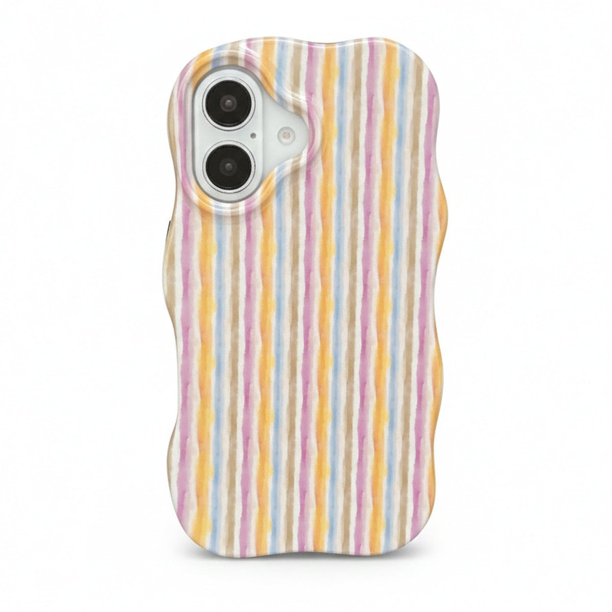 iPhone 17 Hoesje - Regenboog - Wave Edge Back Cover