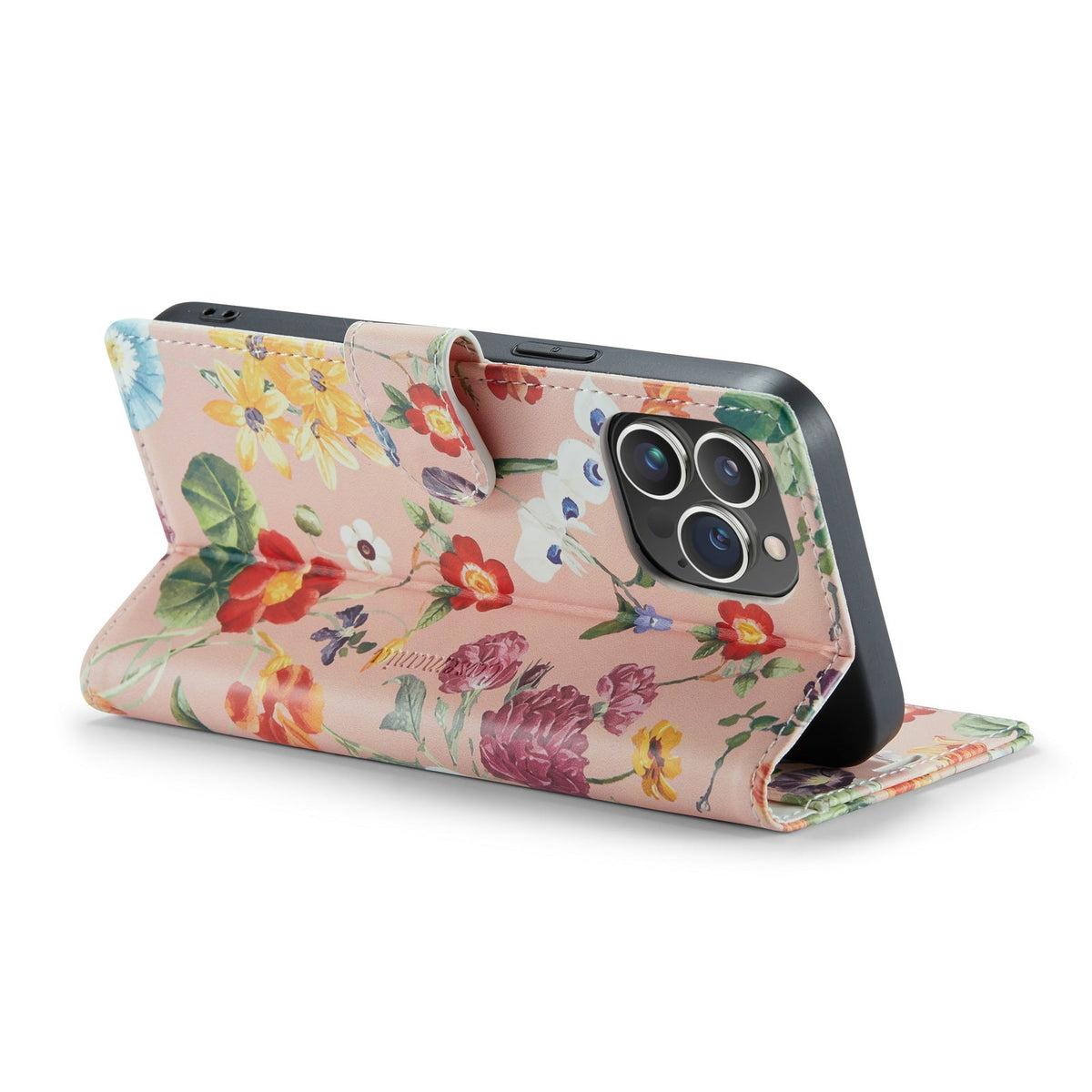 Apple iPhone 14 Pro Max Hülle - Blumen - Klapphülle mit Kartenfach und Print