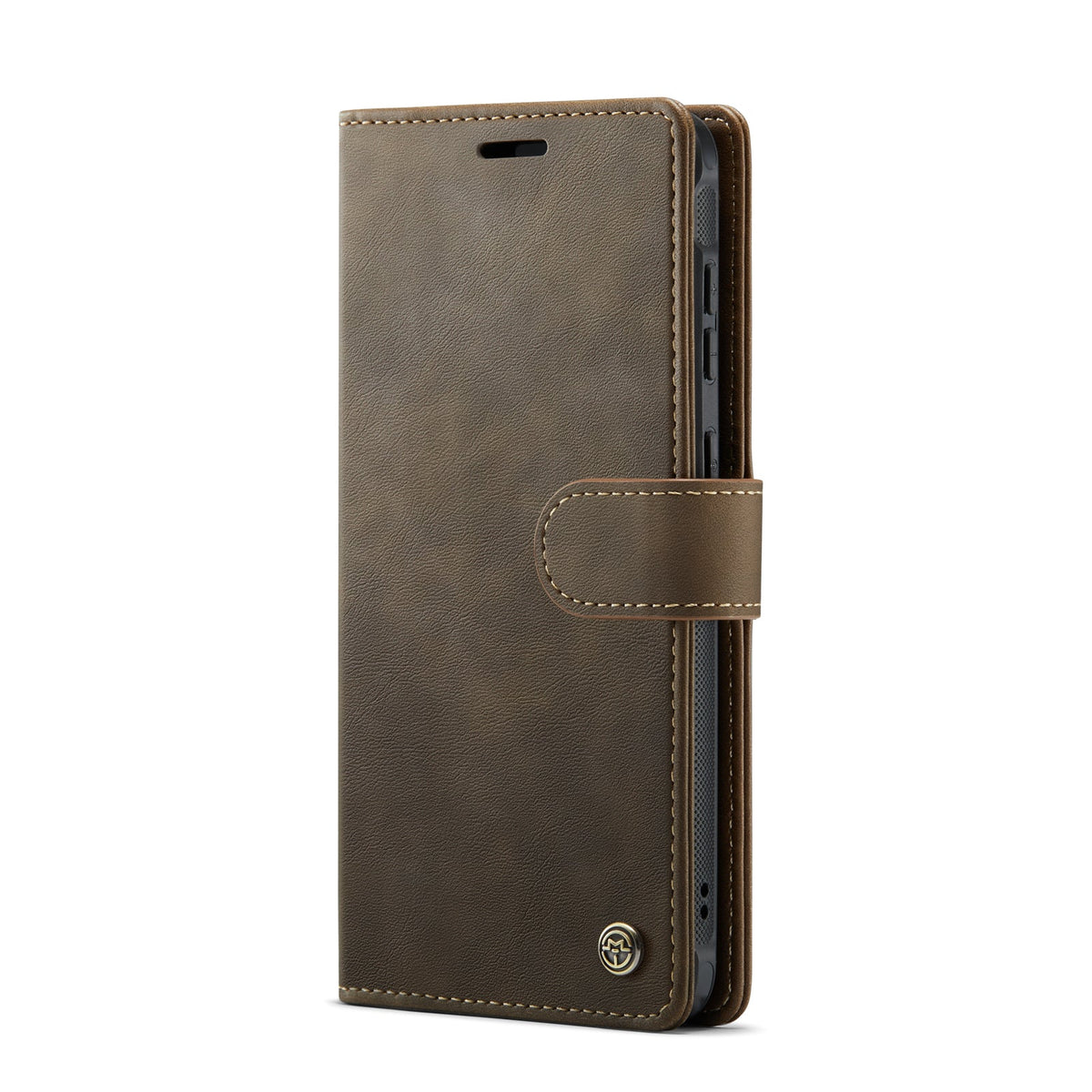 Samsung Galaxy S25 Edge Hoesje - Mahogany Brown - Luxe 2 in 1 MagSafe Bookcase