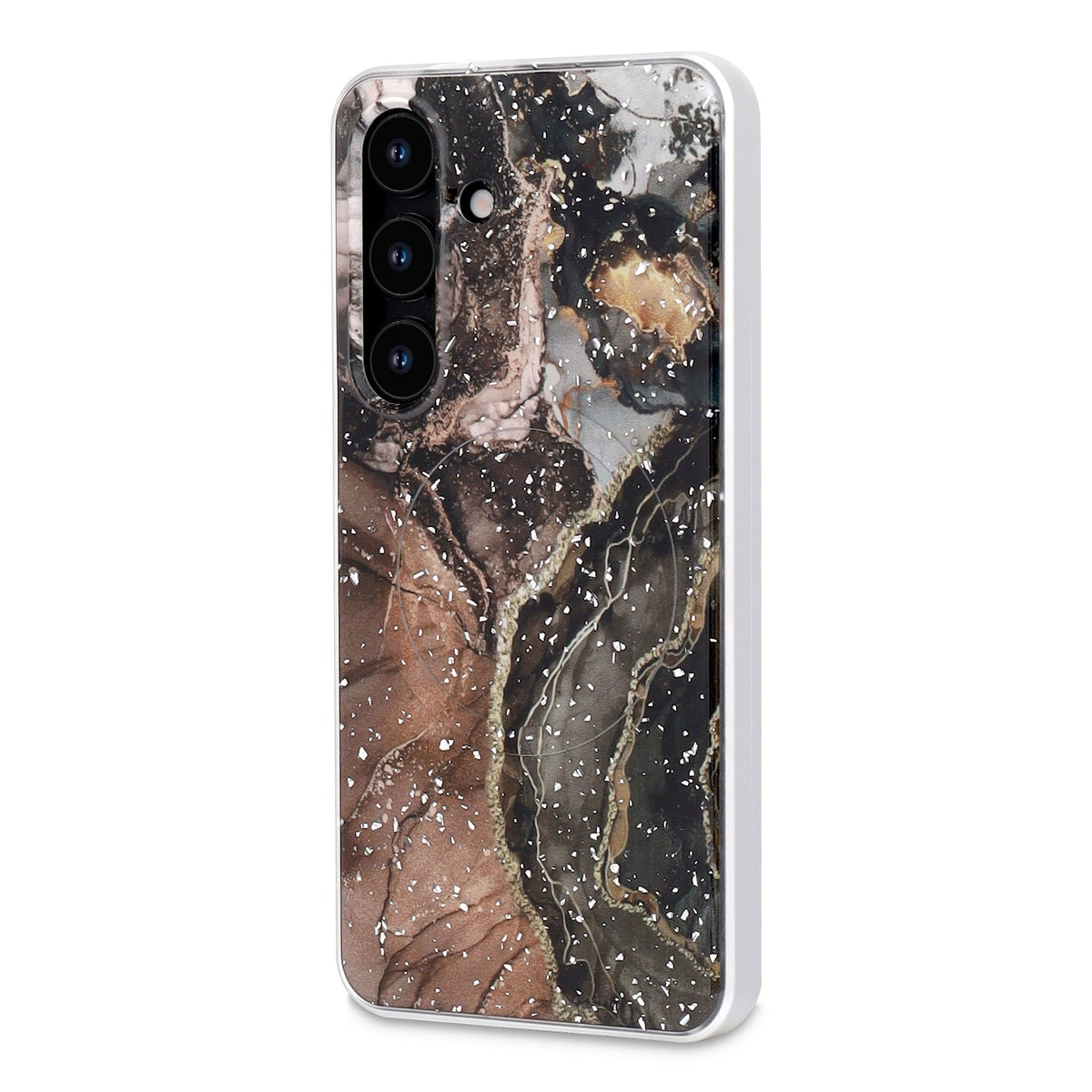 Samsung Galaxy S25 Plus Hoesje - Zwart - Marmer MagSafe Back Cover