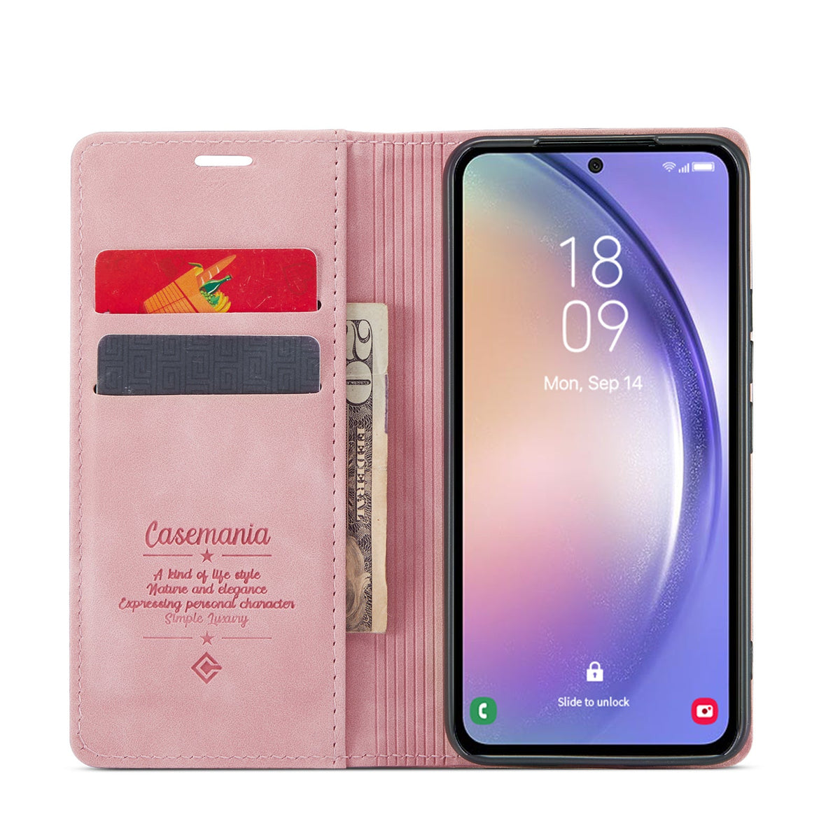 Google Pixel 8 Hoesje - Pale Pink - Dunne Bookcase