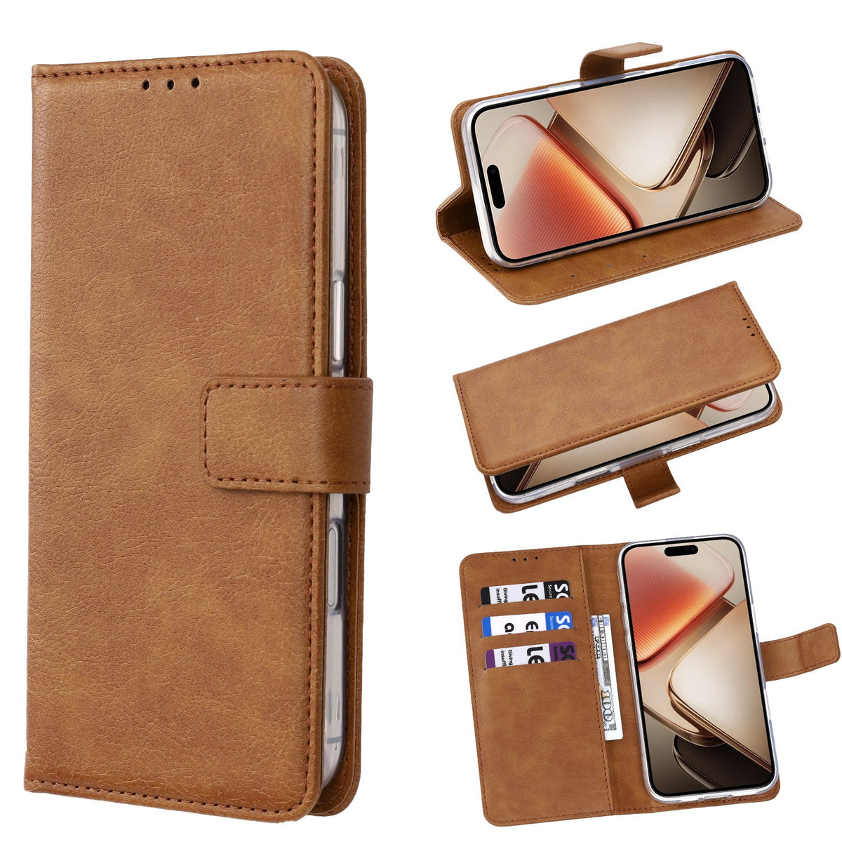 Xiaomi Redmi 15C Case - Brown - Wallet Case