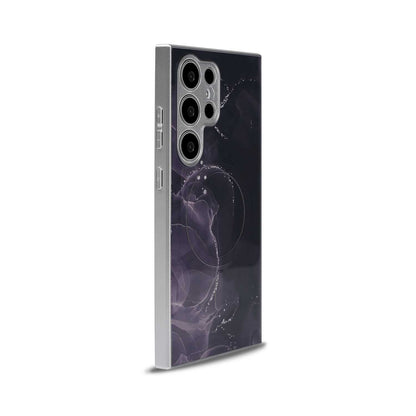 Samsung Galaxy S24 Ultra Hoesje - Zwart - Siliconen Marmer MagSafe Back Cover