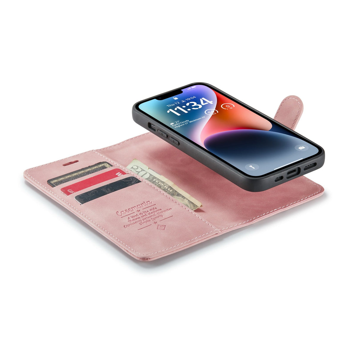 Apple iPhone 16e Hoesje - Pale Pink - 2 in 1 Bookcase