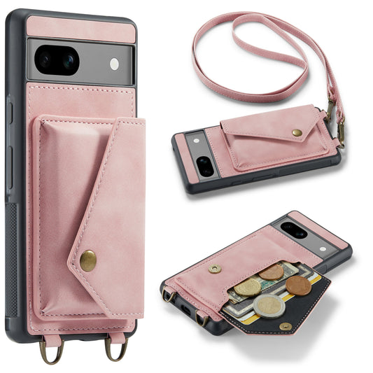 Google Pixel 8 Hoesje - Pale Pink - Luxe Back Cover met Telefoonkoord