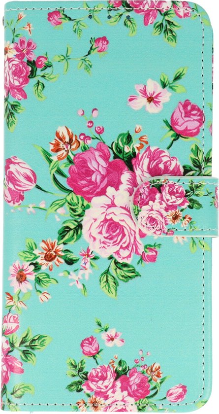 Samsung Galaxy S23 Plus Hoesje - Bloemen - Print Bookcase