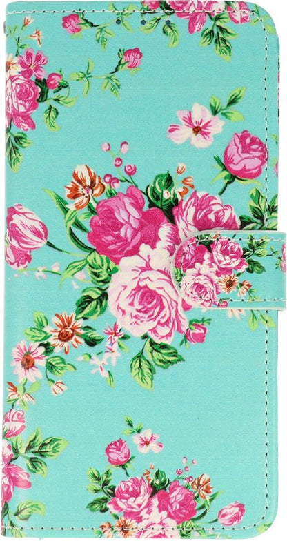 Samsung Galaxy S23 Plus Hoesje - Bloemen - Print Bookcase