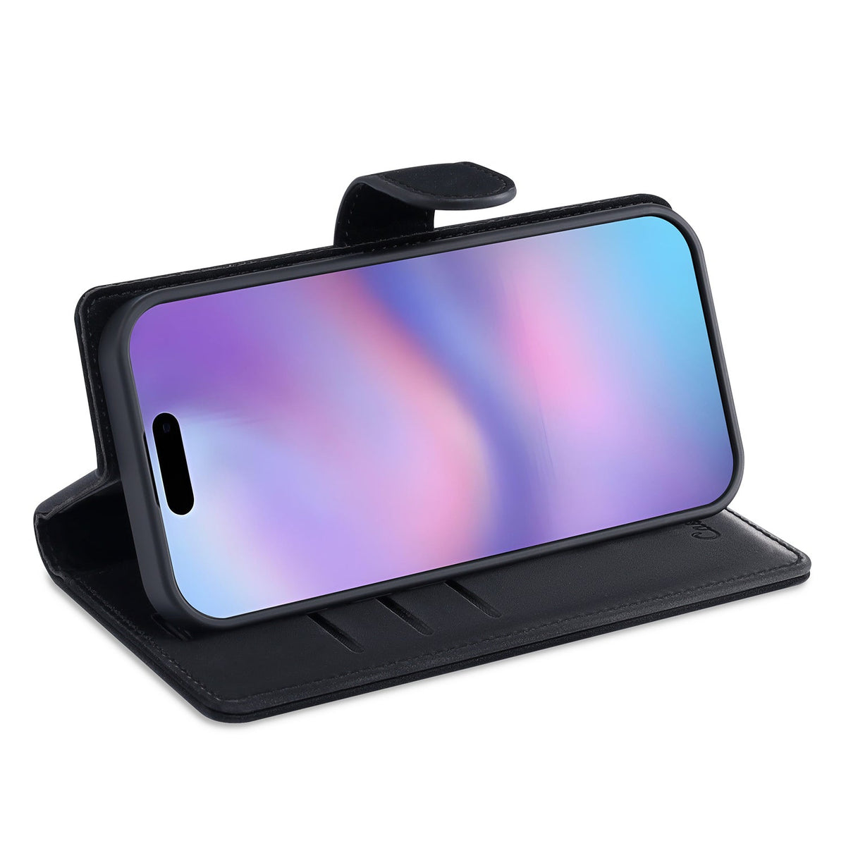 Apple iPhone 17 Hoesje - Onyx Black - 2 in 1 Velvet Bookcase