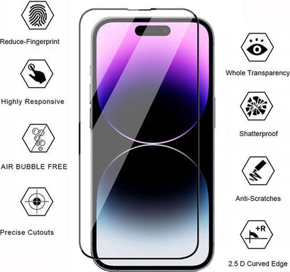 Apple iPhone 14 Pro Schutzfolie - Full Cover mit Kameraschutz - 2 Stück