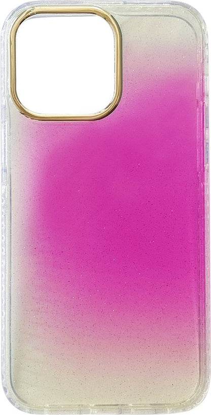 Apple iPhone 14 Pro Hoesje - Paars - Glitter Back Cover