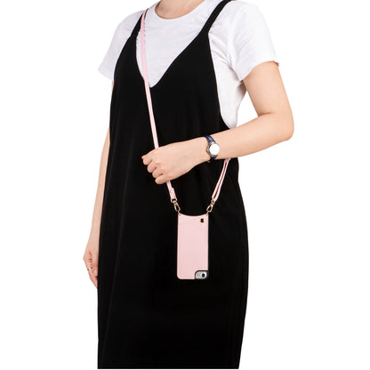 Apple iPhone 7 Hülle - Rosa - Backcover mit Handschlaufe und Handykette