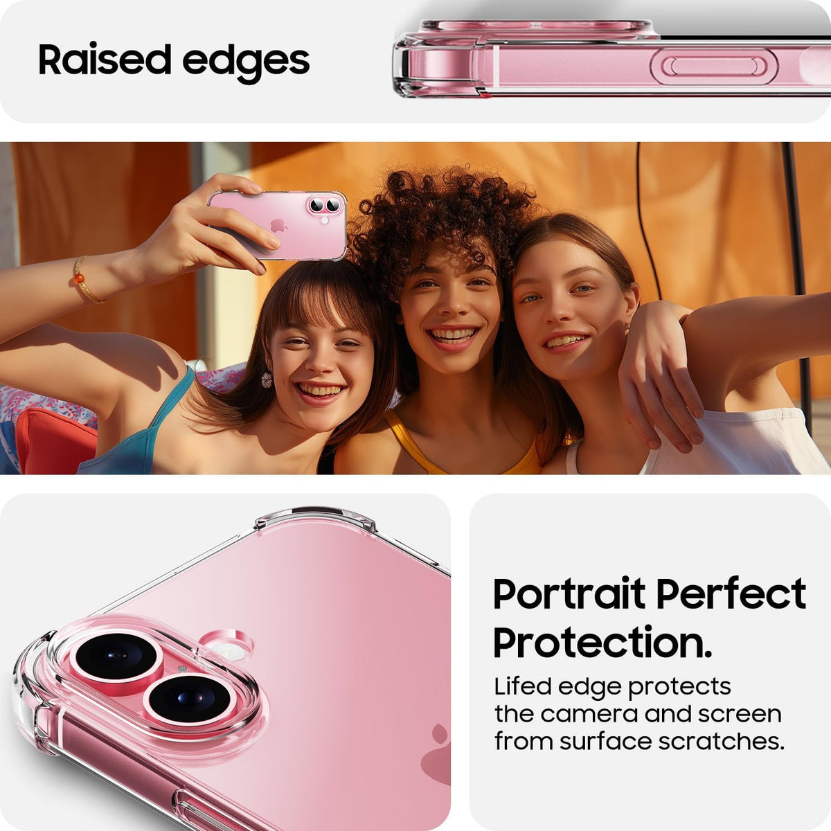 iPhone 16 Hoesje - Transparant - Anti-Shock Back Cover