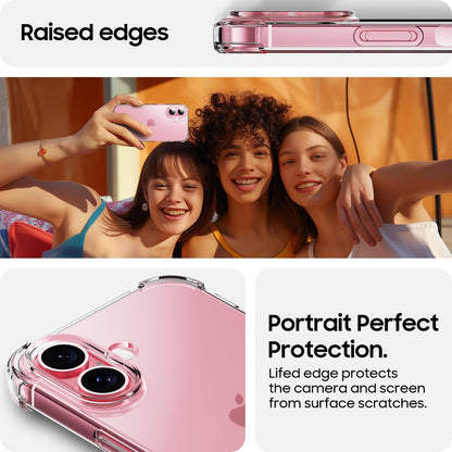 iPhone 16 Hoesje - Transparant - Anti-Shock Back Cover