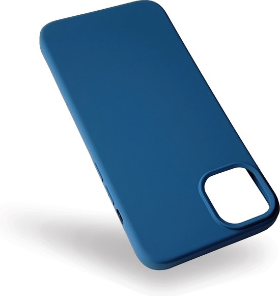 Coque pour Apple iPhone 14 Plus - Bleu Foncé - Dos en Silicone Mat
