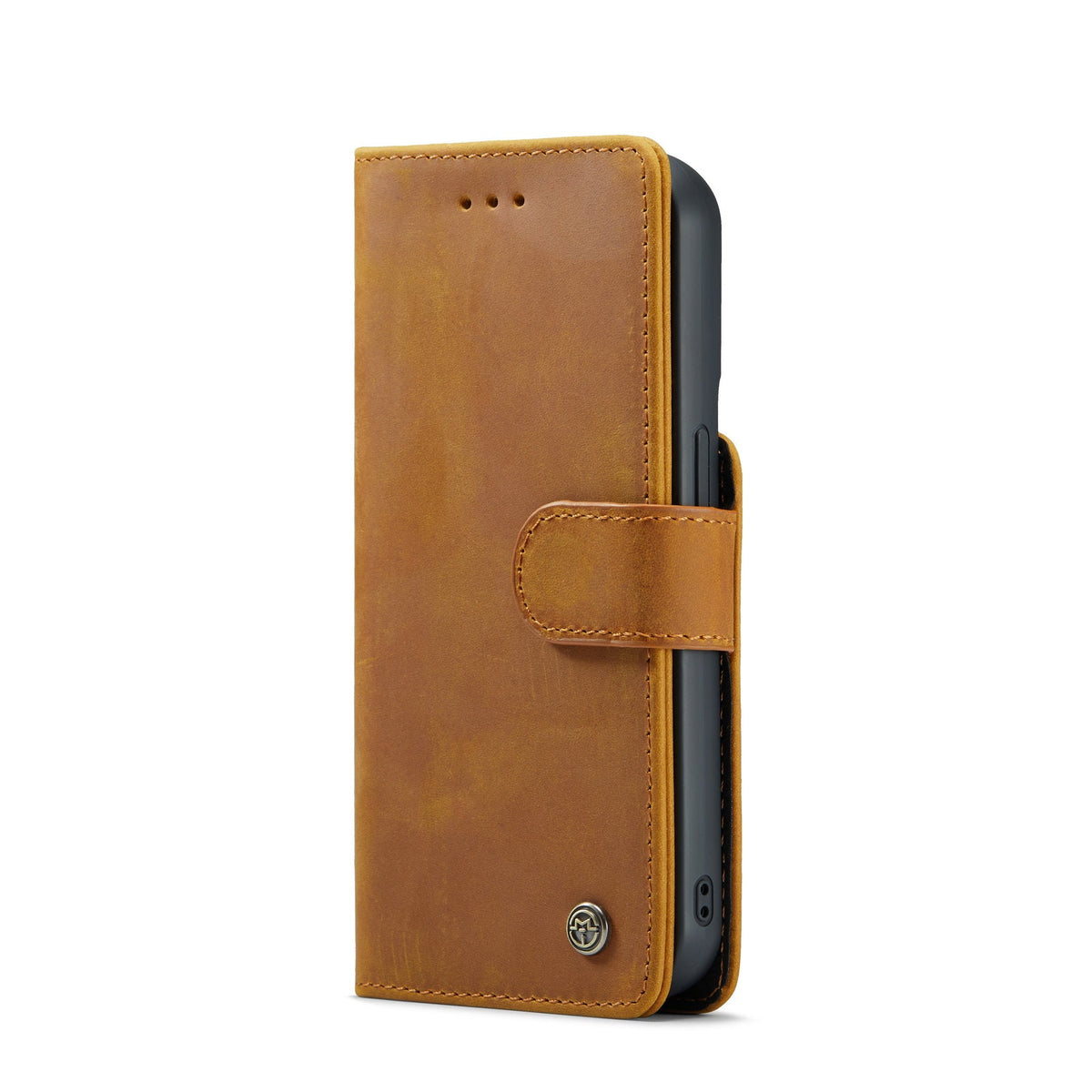 Apple iPhone 15 Plus Hoesje - Sienna Brown - Echt Leren 2 in 1 MagSafe Bookcase