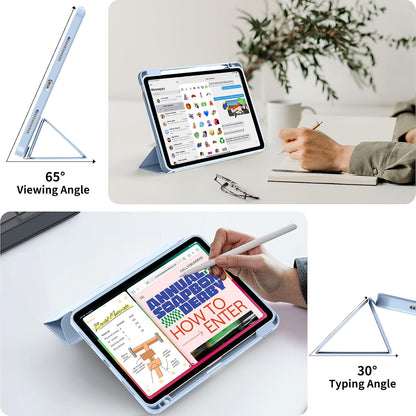 Apple iPad Air 11 (2024) Tablethoes - Blauw - Pen Slot Smart Cover
