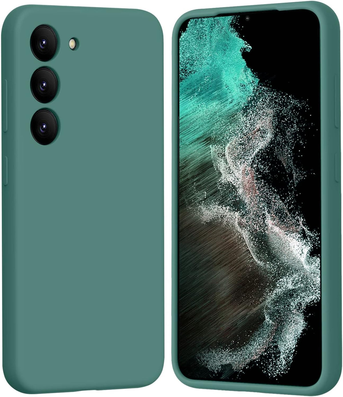 Samsung Galaxy S24 Hoesje - Groen - Liquid Siliconen Back Cover