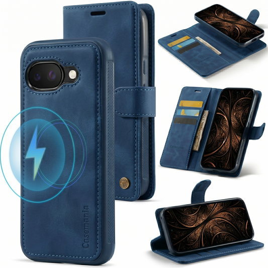 Google Pixel 10a Hoesje - Navy Blue - 2 in 1 MagSafe Bookcase