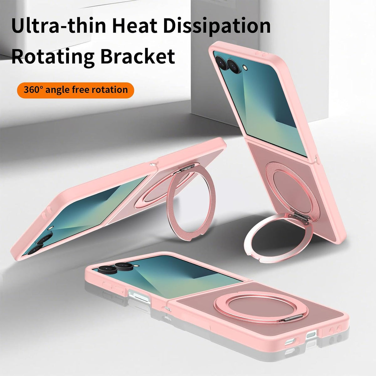 Samsung Galaxy Z Flip8 Case - Pink - Matte Armour MagSafe Back Cover with Kickstand