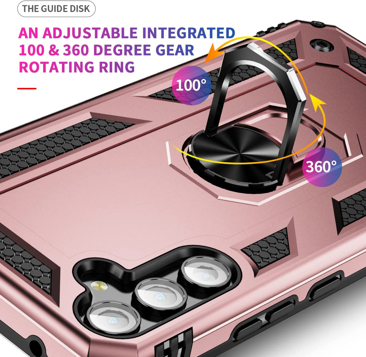 Samsung Galaxy A54 Hoesje - Roségoud - Armor Kickstand Back Cover