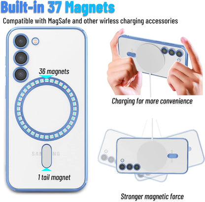 Samsung Galaxy S23 FE Hoesje - Licht Blauw - Siliconen MagSafe Back Cover