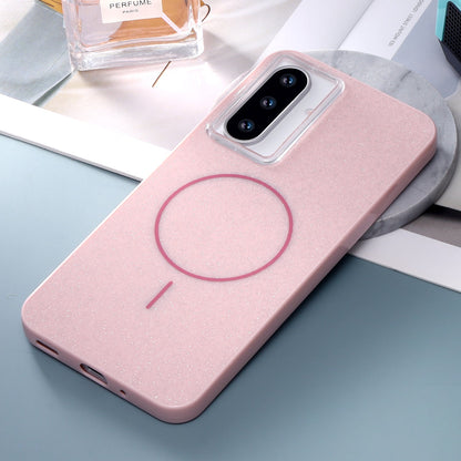 Samsung Galaxy A17 Hoesje - Roze - Glitter MagSafe Back Cover
